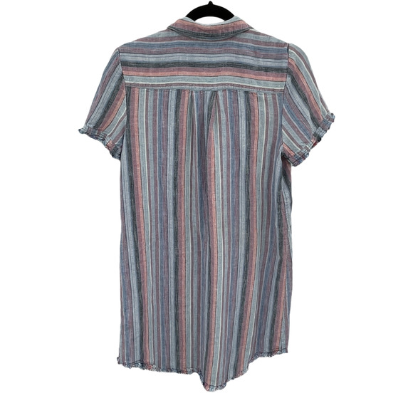 CAFFE MARRAKECH Striped Linen Blend Shirt Dress - Picture 2 of 5